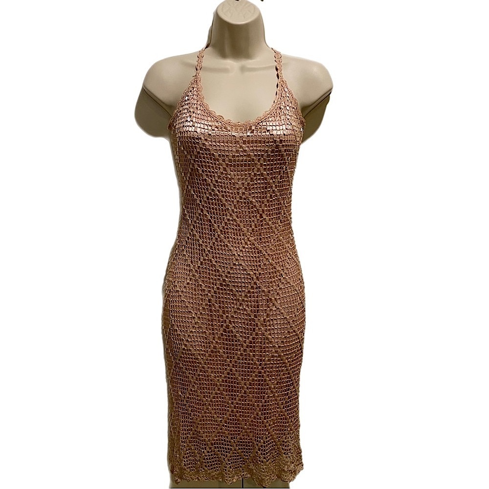 Le Chateau Sleeveless Dress Party Prom Cocktail Wedding Guest, Pink, Sz Small S